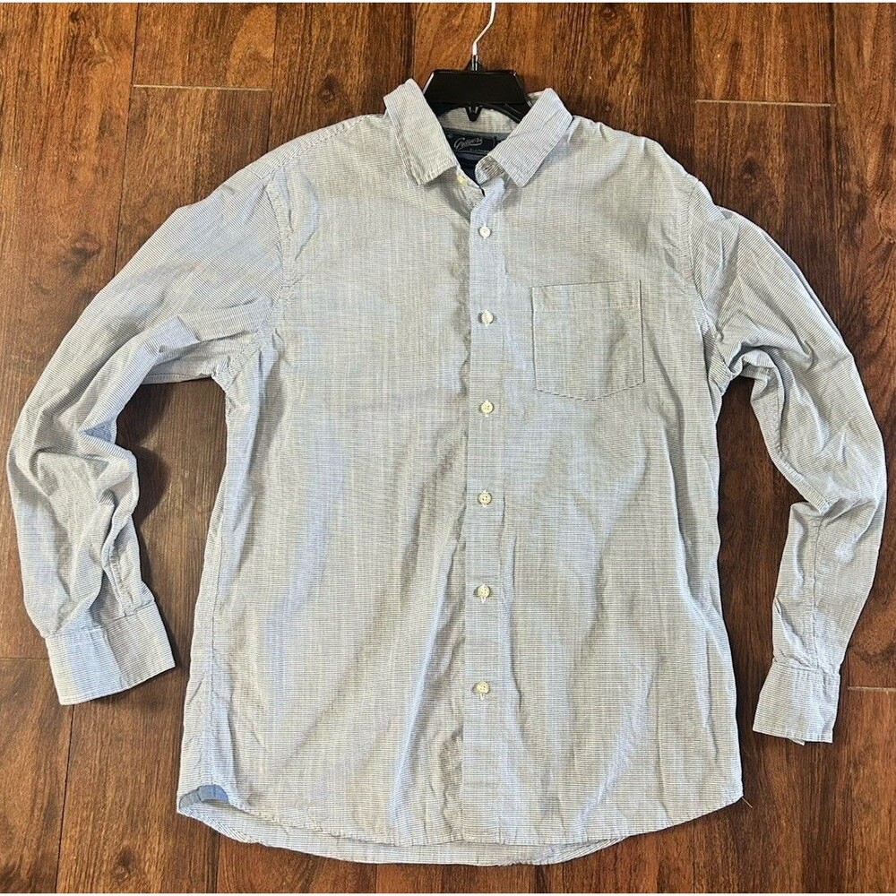 Men’s Large Grayers Clothiers Blue Stripe Long Sleeve Button Up Cotton Shirt